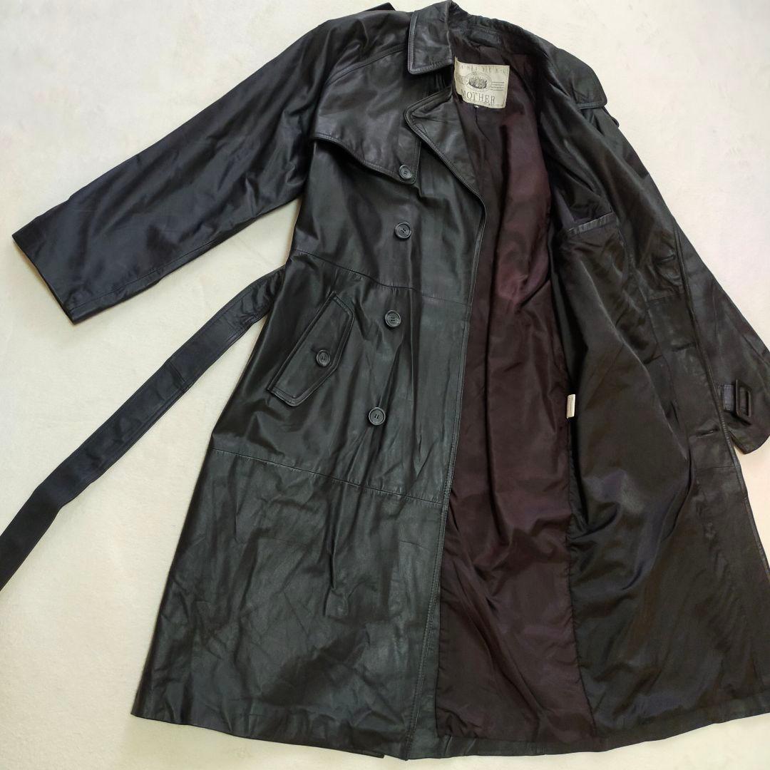 HARAJUKU MOTHER　オールレザー　牛革　　ロングトレンチコート