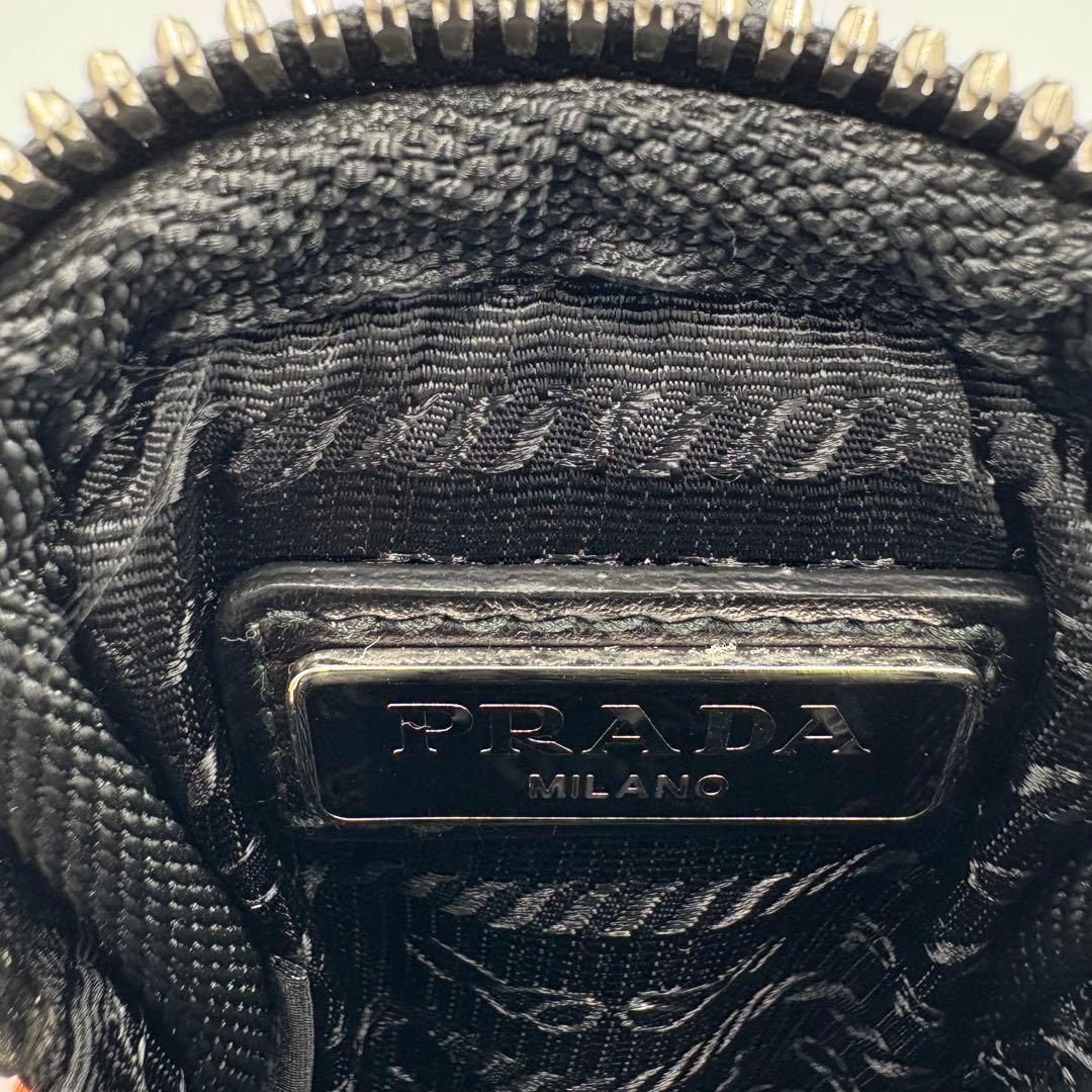 PRADA プラダ ケース キーホルダー ナイロン 小銭入れ 三角ロゴ