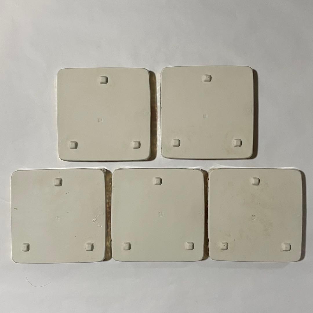 三川内焼　平戸嘉祥窯　金花柄装飾 四角形皿 5枚セット