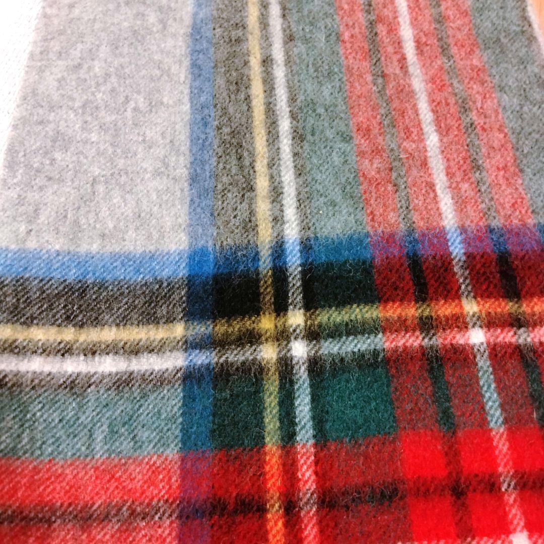 TWEEDMILL ツイードミル 大判 ストール ライトグレー チェック柄