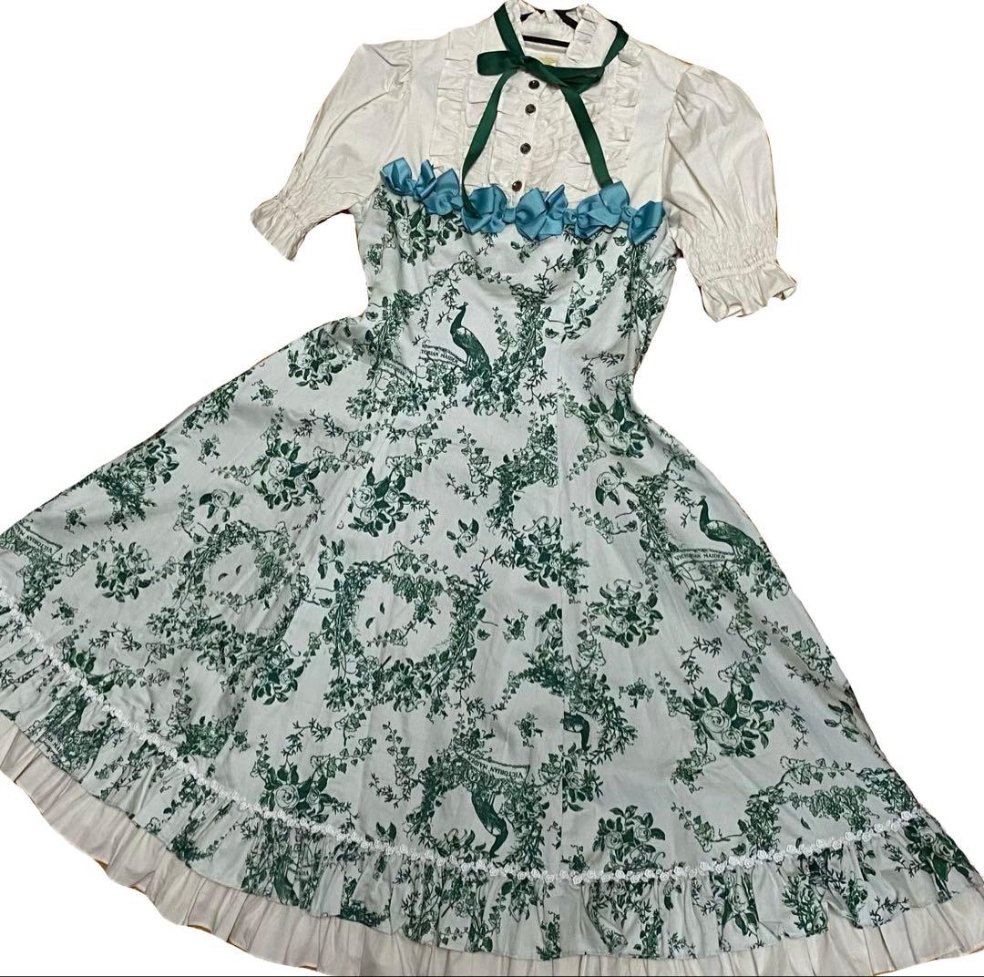【未着用】VM ワンダーガーデンメニーリボンドールドレス グリーン