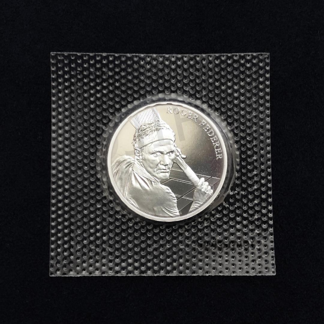 ロジャー・フェデラー 記念  銀貨／Roger Federer coin