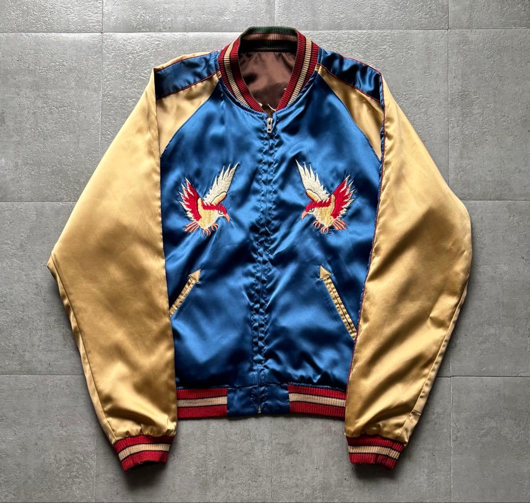 テーラー東洋　スカジャン　リバーシブル　希少　M品番　Lサイズ　デザイン◎