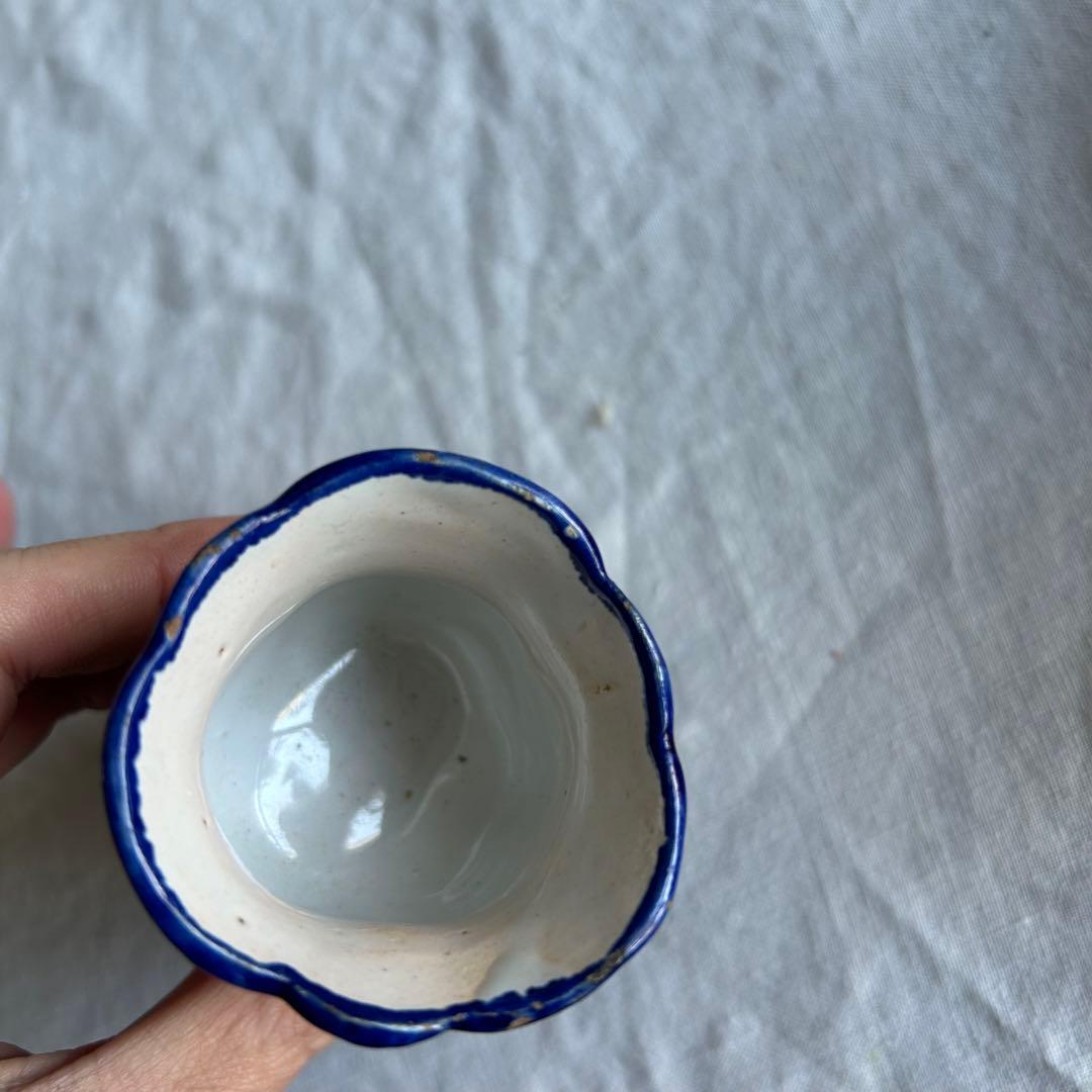 レア　フランスアンティーク　カンペール窯　コクティエ　エッグスタンド