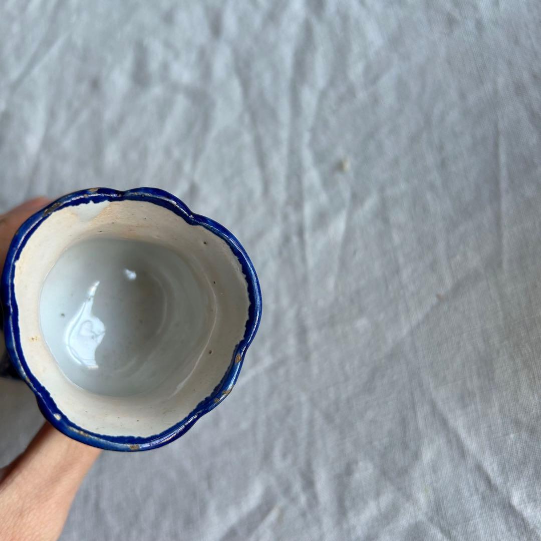 レア　フランスアンティーク　カンペール窯　コクティエ　エッグスタンド