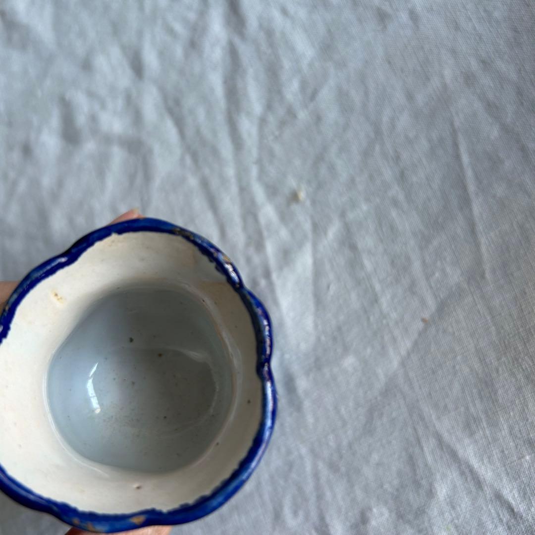 レア　フランスアンティーク　カンペール窯　コクティエ　エッグスタンド