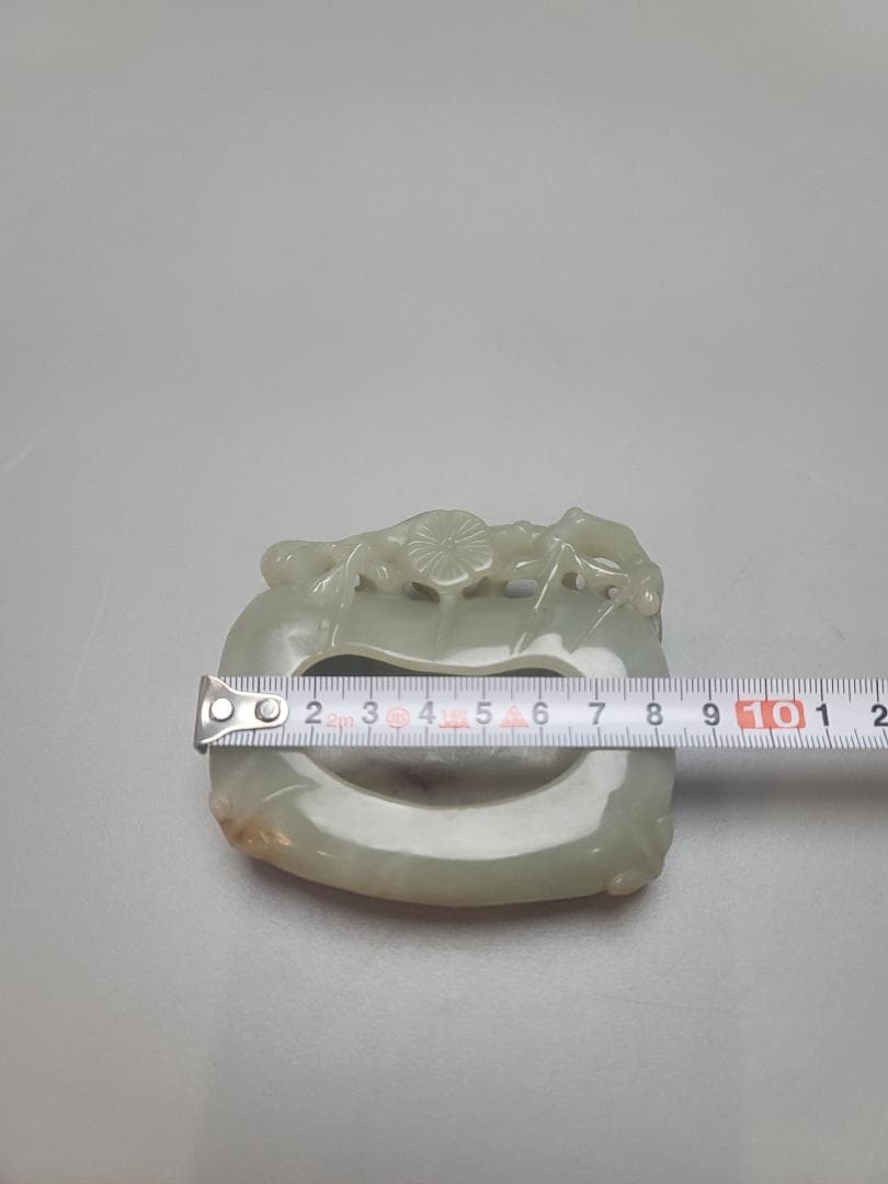 時代文房具 和田玉 如意 清代 原石手彫 筆洗 筆添 墨池