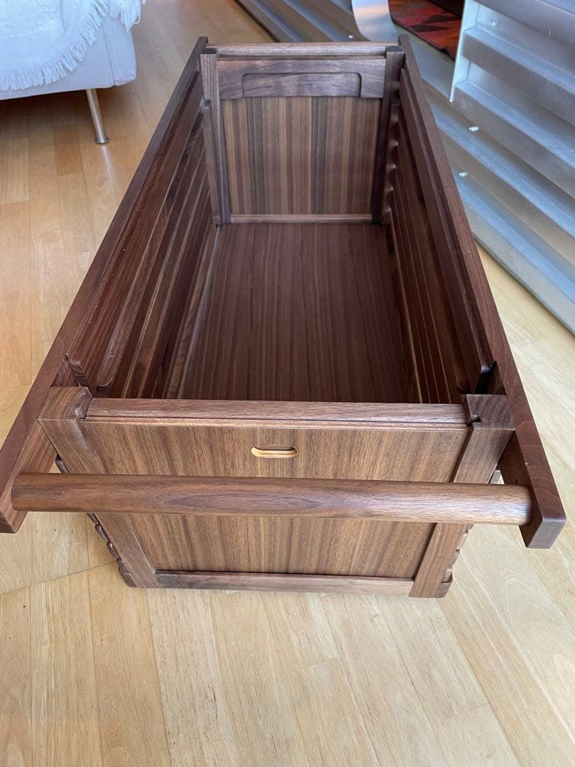 IKIKI シェルフコンテナ L ウォルナット・スパイク・レインカバー付