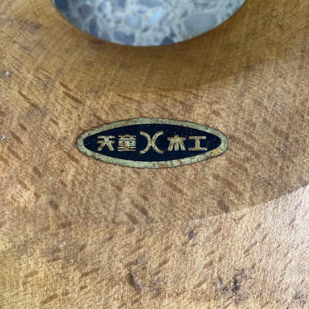 A-2 昭和レトロ 天童木工 リングスツール 椅子 古家具 ドーナツ椅子