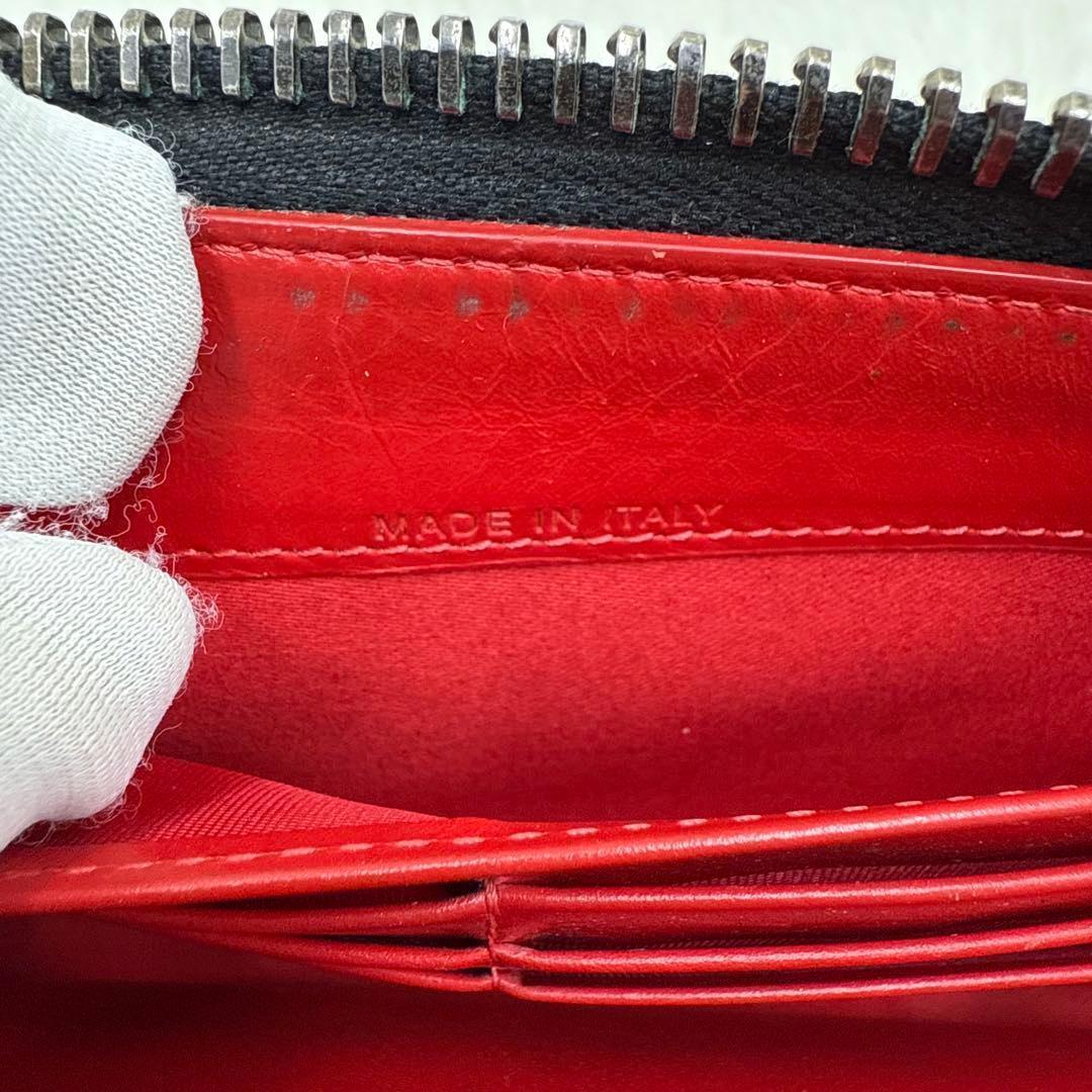 ✨美品✨ルブタン ラウンドジップ パネトーネ ラウンドジップ　グレー レザー