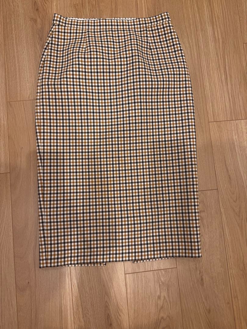 ROCHAS チェック柄 タイトスカート 40