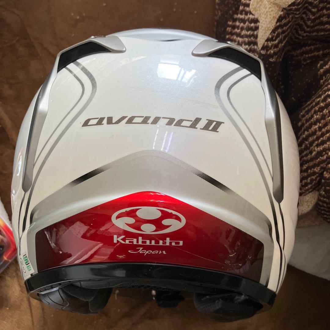 Kabuto ジェットヘルメット 赤/銀