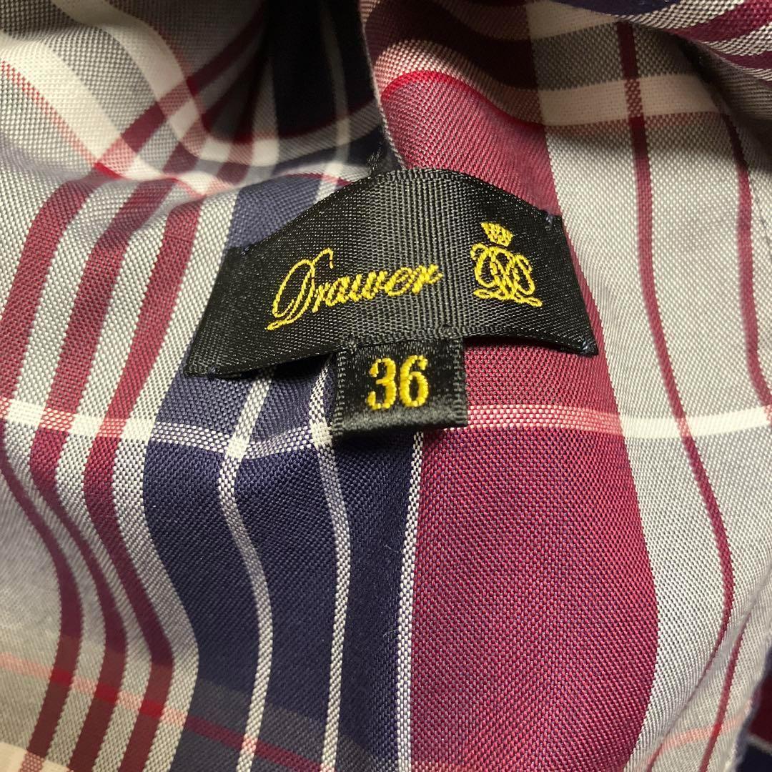 ま*様 DRAWER（ドゥロワー）　チェックギャザースカート レッド ネイビー