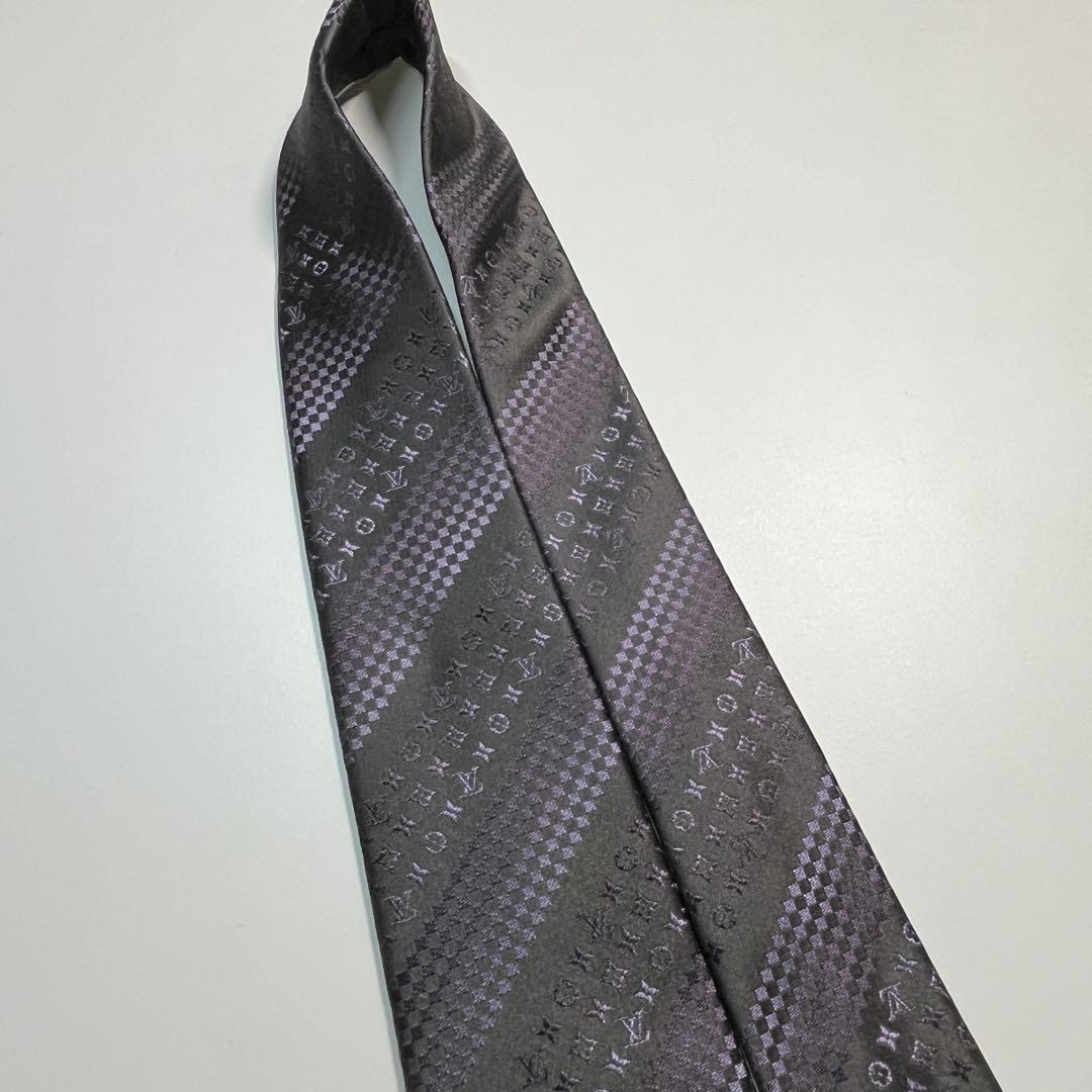 名作✨極美品✨LOUIS VUITTON ネクタイ　モノグラム　マイクロダミエ