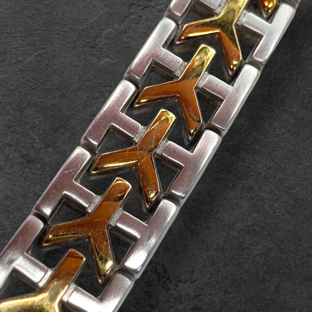 稼動品 イヴサンローラン YSL オクタゴン クォーツ腕時計 コンビ 256