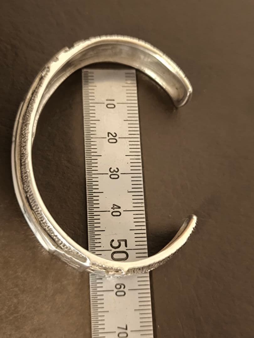 インディアンジュエリー 925 シルバー ホワイトバッファローターコイズバングル