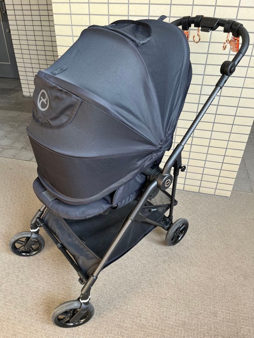 【美品】cybex サイベックス ベビーカー　メリオカーボン ムーンブラック