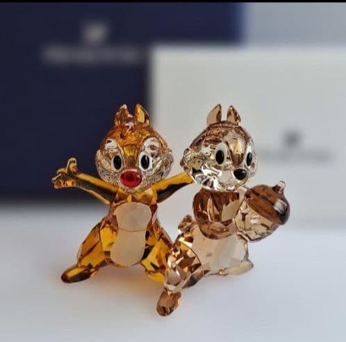 【極美品】SWAROVSKI スワロフスキーDisney チップとデール　希少