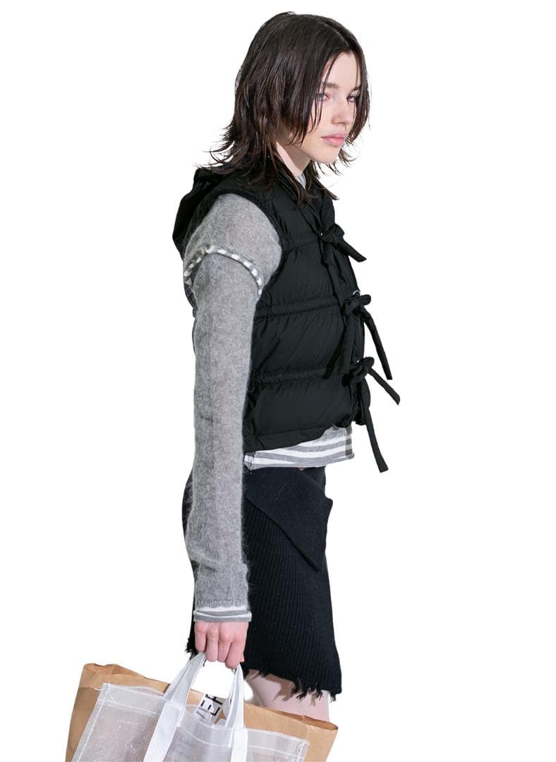 ジャケット・アウター PERVERZE String Multiple Down Vest