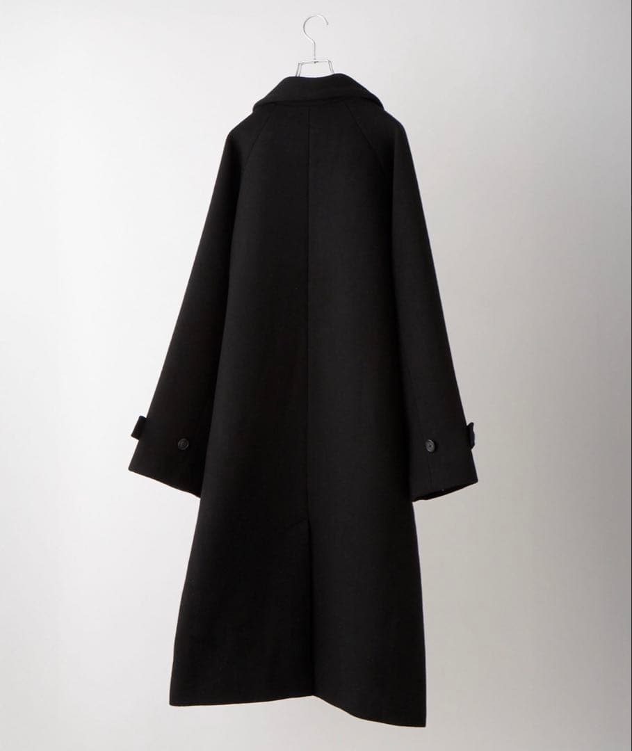 CLELクレイル 黒 ステンカラーコート ロングコート