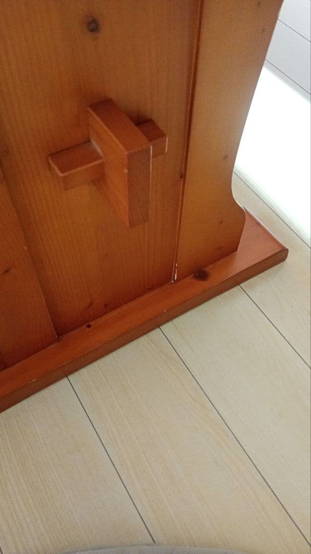 ディノス購入 カントリー調 天然木ダイニングテーブル＆ベンチセット 重厚感あり