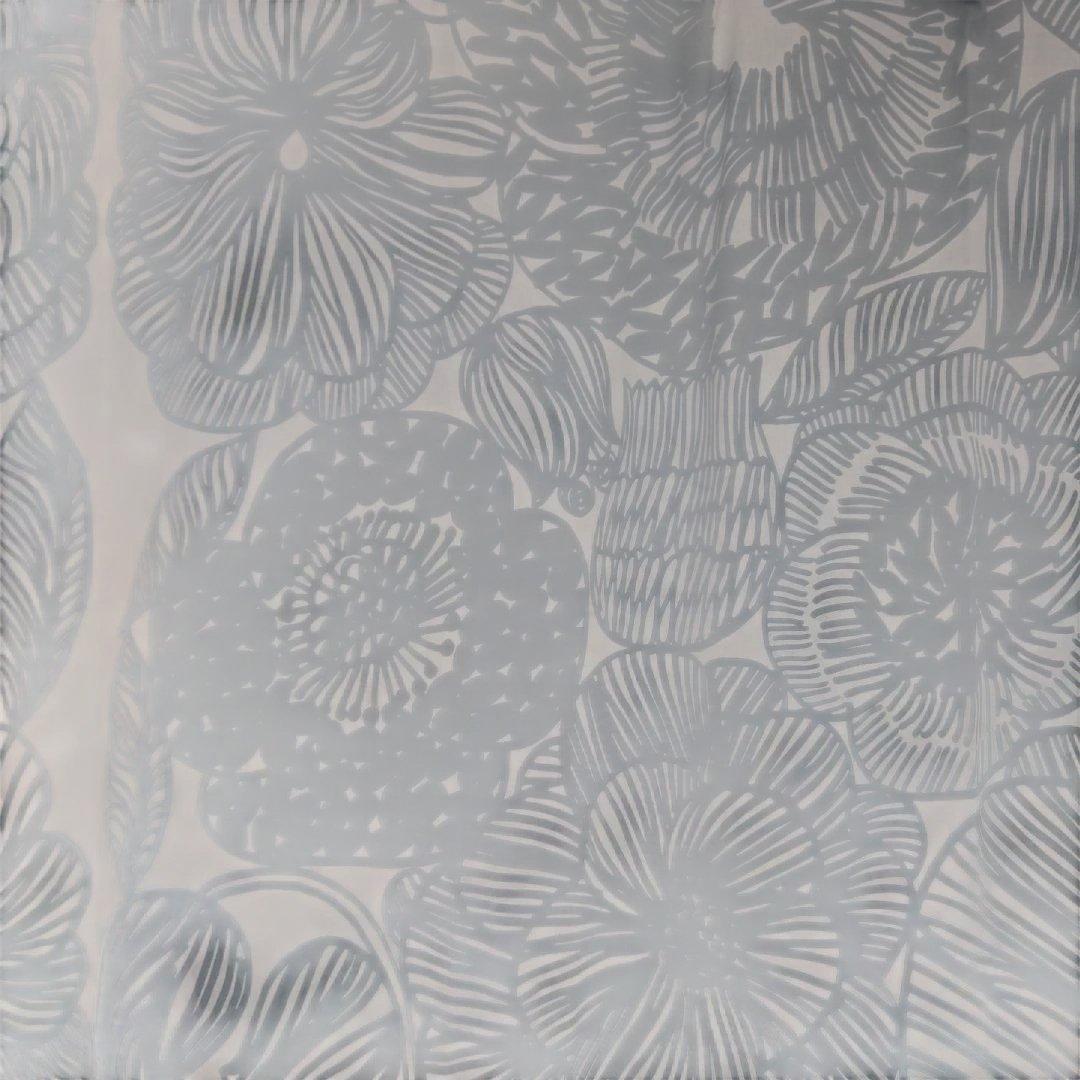 MARIMEKKO KURJENPOLVI グレー (廃番の生地)花柄 カーテン
