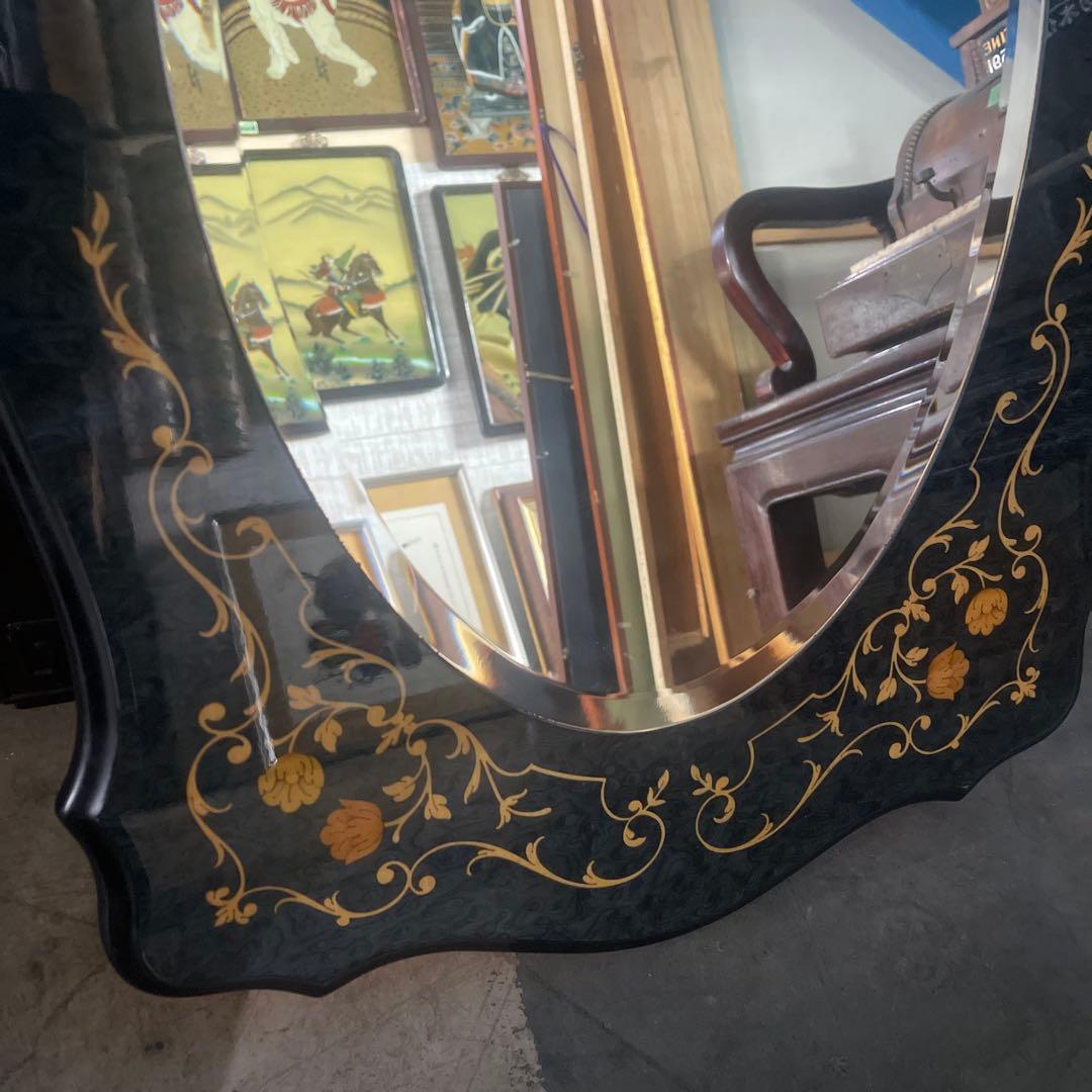 イタリア製 Demain 象嵌細工壁掛けミラー