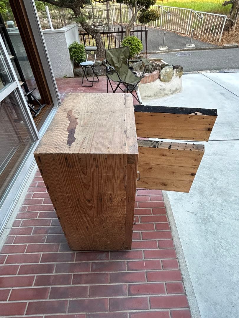 アンティーク冷蔵庫　木製