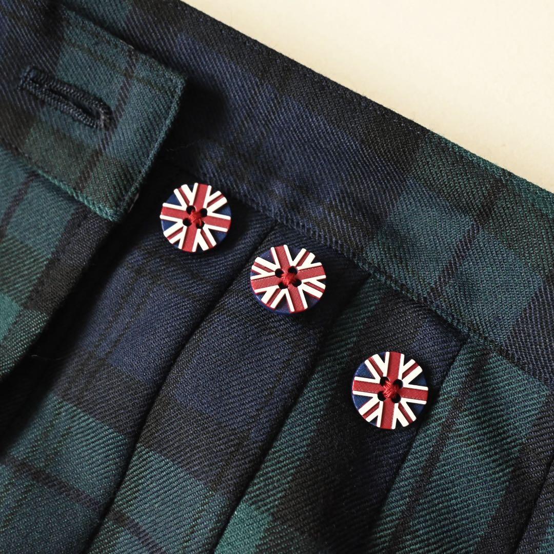 みなとのてんらんかい ウーステッドウール キルト ラップスカート