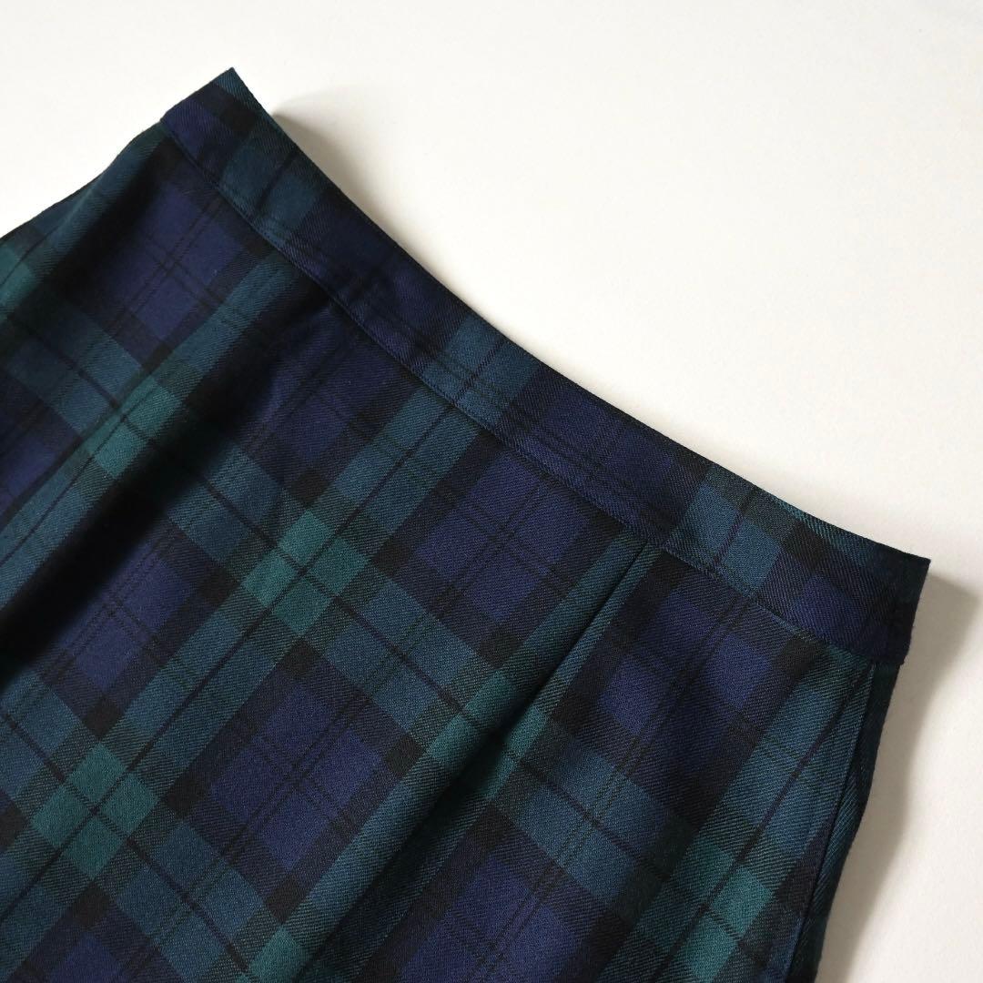 みなとのてんらんかい ウーステッドウール キルト ラップスカート