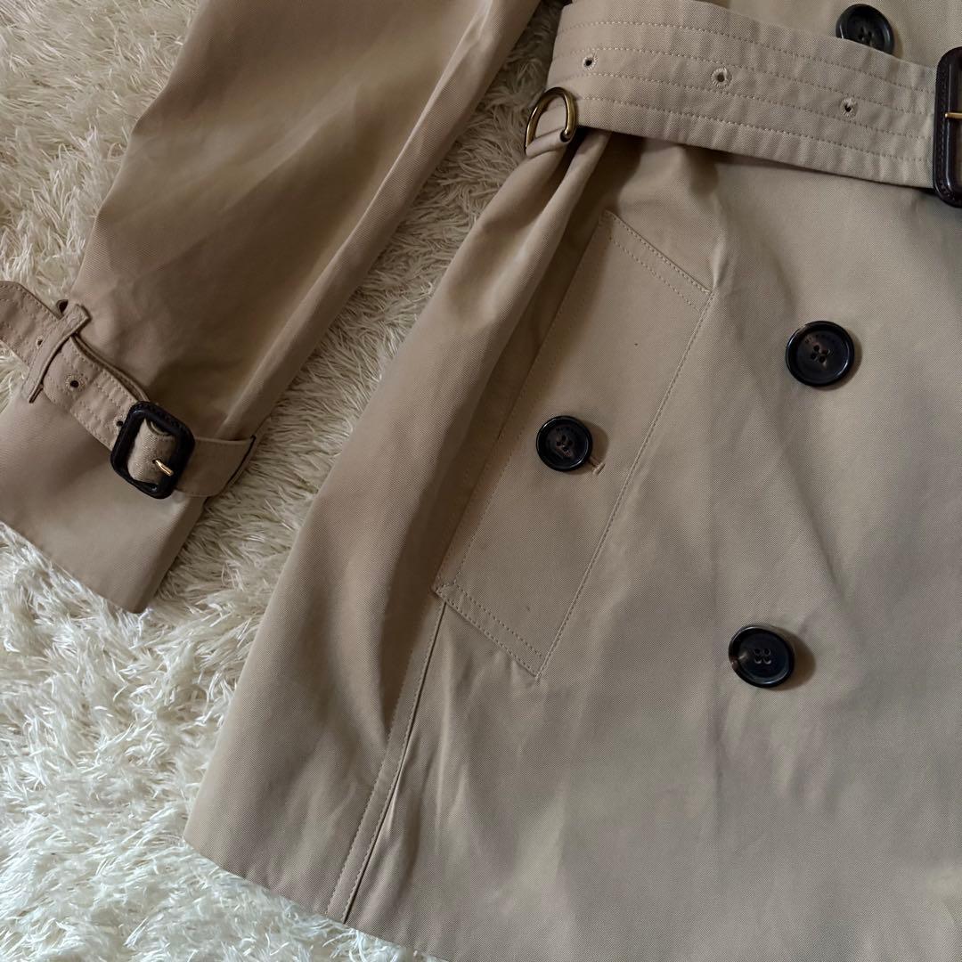 バーバリー トレンチコート ケンジントン ベルト メガチェック UK4 Sサイズ