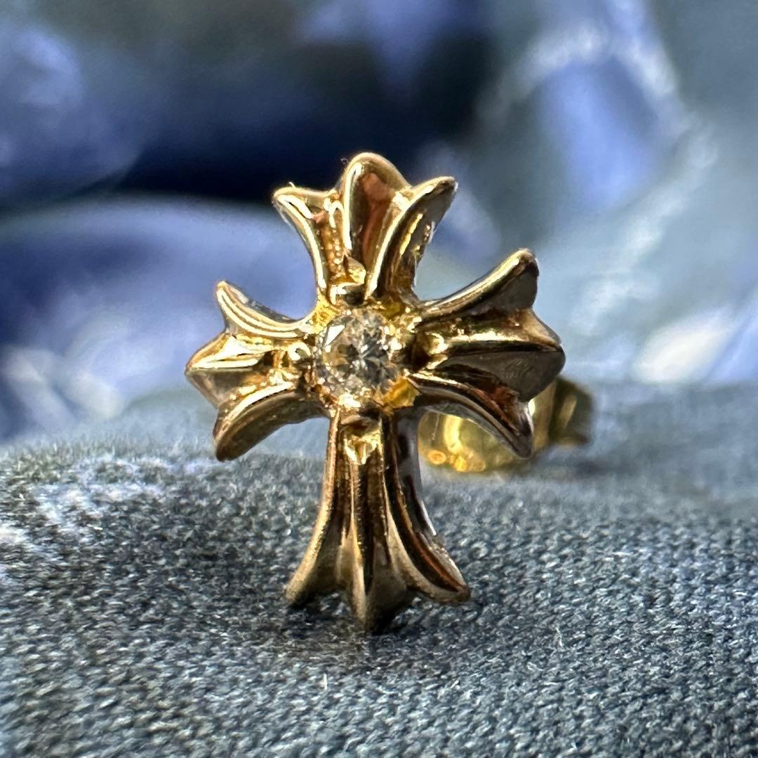 ■ Chrome Hearts 22k スタッド CHプラス ピアス ■ 1D