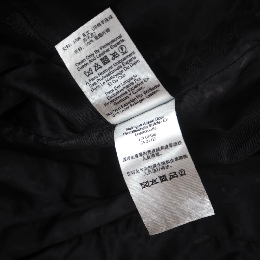 美品 DKNY ダナキャラン ラムレザージャケット ライダース 革ジャン ロゴ