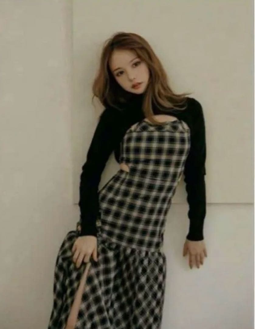 andmary チェックドレスワンピ