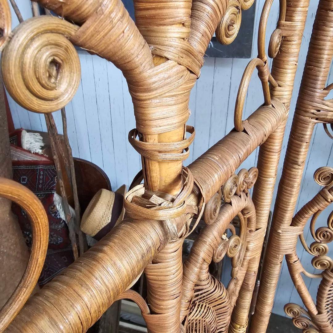 オールドラタン　パーテーション　インテリア　間仕切 ヴィンテージ