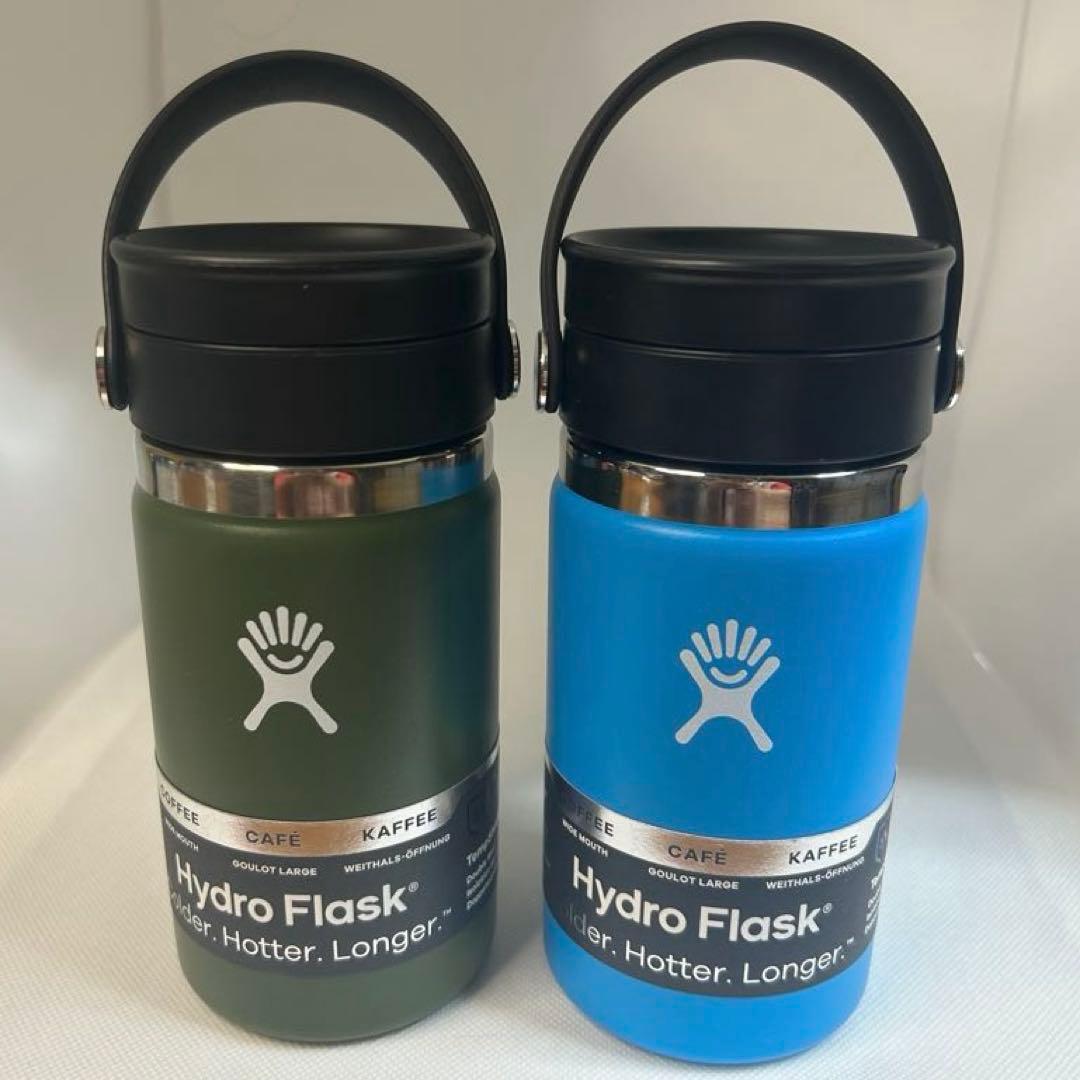 【新品未使用】Hydro Flask 12 oz オリーブグリーン　　水色