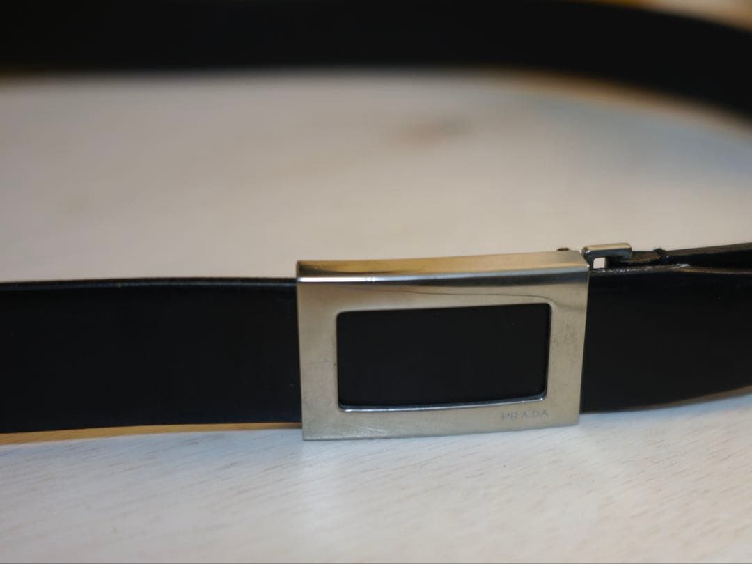 小物 Prada archive leather square belt