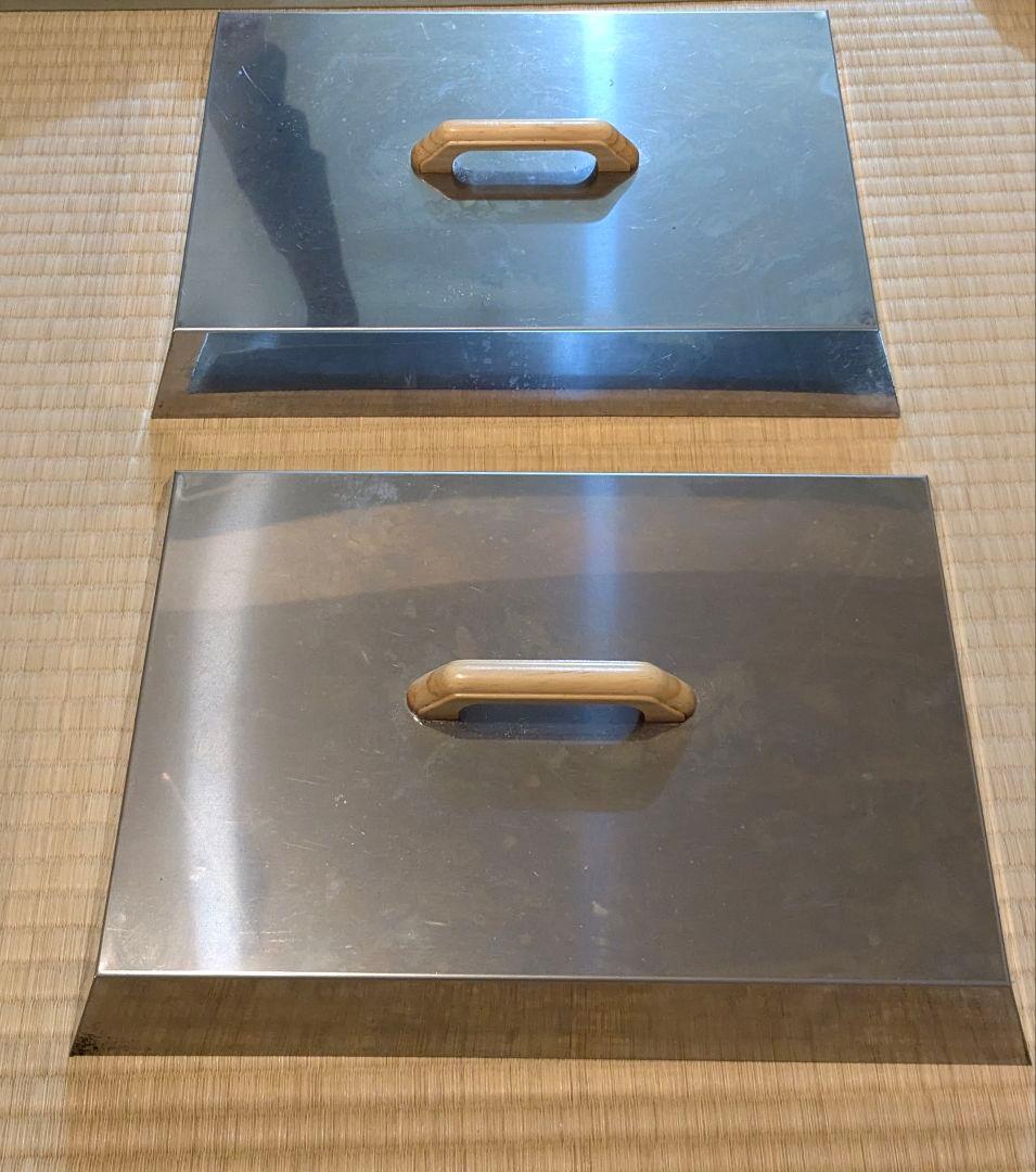 鉄板用蓋2枚セット（餃子、ステーキ、BBQ、キャンプ、蒸し焼き）値下げ！