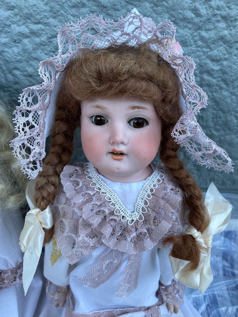 2体セット、 アーモンド　マルセル　アンティーク　ビスクドール