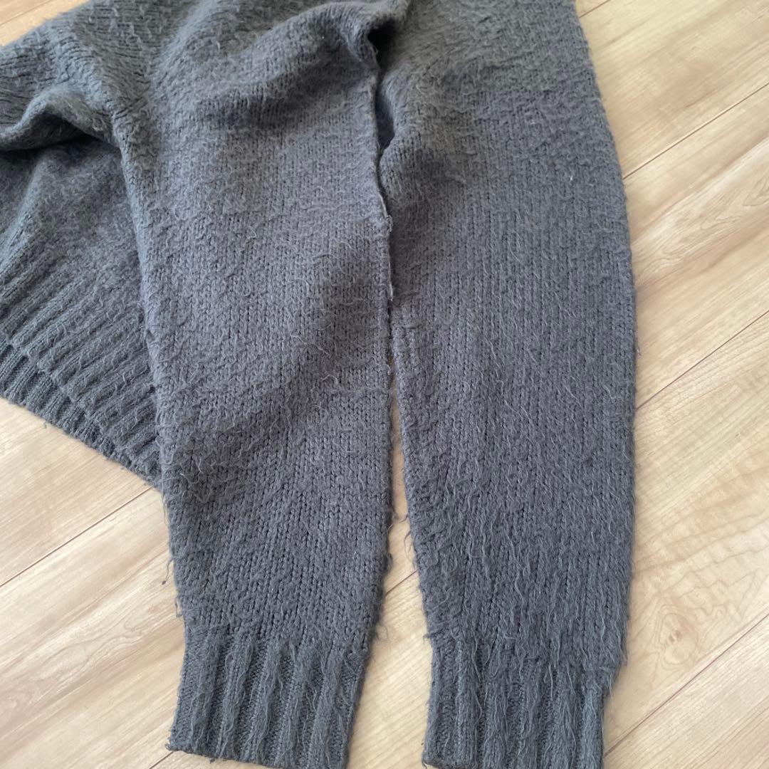 Stussy/シャギーカーディガン/M/アクリル/チャコール