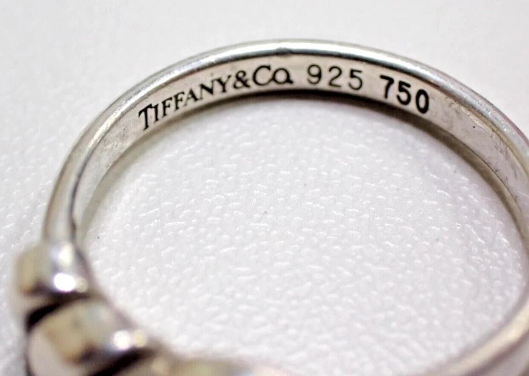 a*様 Tiffany&Co. フック＆アイ リング ＃12 Ag 750 K1