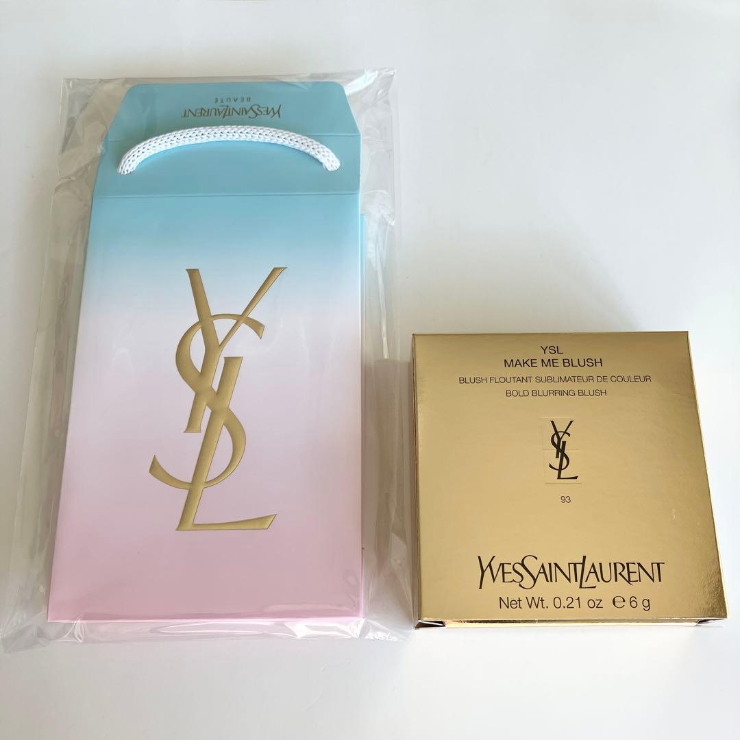 YSL メイクミーブラッシュ パウダー 93 レストレス ロゼ ギフトバッグ付き