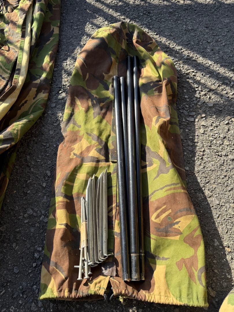 オランダ軍　ダッチアーミーテント②ＤＰＭ迷彩　補修跡有り