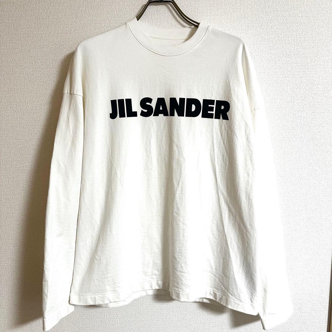JIL SANDER ロゴ ロングスリーブTシャツ ホワイト S 大阪正規店購入