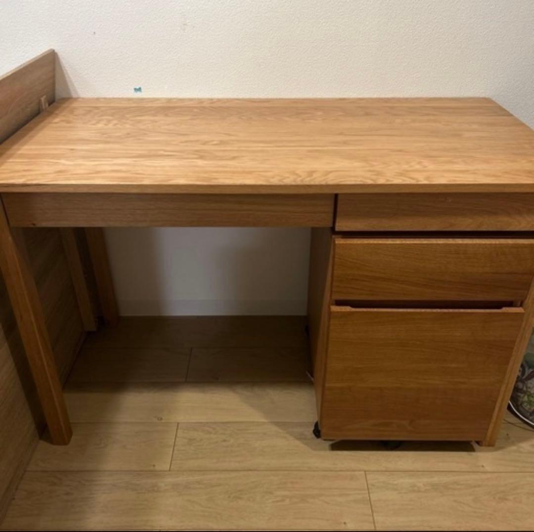 値下げ 無印良品 学習机 オーク材 机のみ