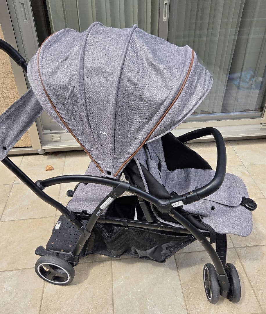 KATOJI 　2人乗りベビーカー　2-Seater next　グレー