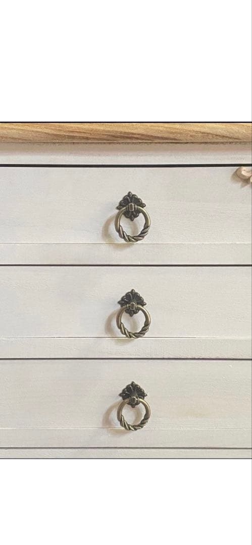 高級♦️桐素材♦️ホワイトチェスト♦️ロココ カントリー♦️隙間収納♦️送料込