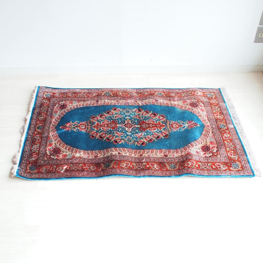 ペルシャ絨毯 横126cm 縦80cm ビンテージ アンティーク