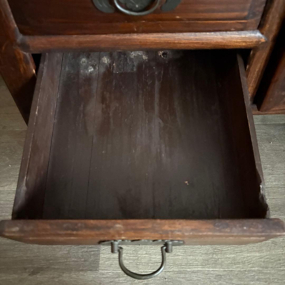 ヴィンテージ　キャビネット　サイドボード　シーシャムウッド　アジアンスタイル