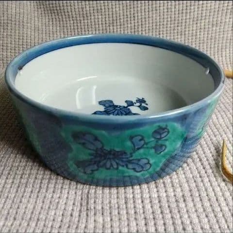 源右衛門　長角皿　染付波貝紋　貝絵柄 是米木窯 　稀少　即日発送